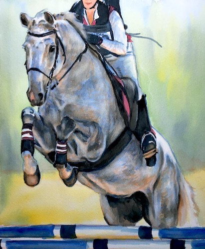Horse Jumper Watercolor